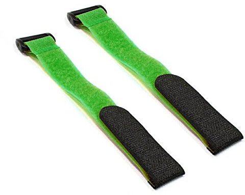ikarex-shop Pack of 2 Battery Velcro Strap 270 mm x 20 mm (Please Choose Colour) (Green) Lipo Drone Velcro Strap