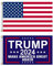 Shmbada Amerikanische USA-Flagge und Trump 2024 blaue Flagge mit Messingösen, doppelt genäht, lebendige Farben, kein Verblassen, für den Außenbereich, 90 x 150 cm, 2 Stück