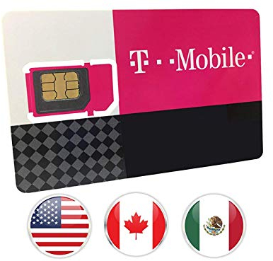 Kanada, Mexiko und USA Prepaid-SIM-Karte T-Mobile 10GB 4G LTE Daten in USA und 5GB Daten in Kanada und Mexiko