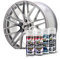 AutoFullCar - Pack Pintura ACRÍLICA para Llantas Brillo - Aparejo Pintura Y Barniz - Negro, Aluminio, Blanco, Azul Metalizado (Aluminio Metalizado Brillo)