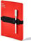 Nuuna Not White L Notizbuch, flach, recyceltes Leder, 16,5 x 21,6 cm, mit Stift, Rot