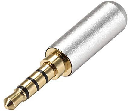 sourcing map Headphone Plug Jack Stereo 3.5mm Male Audio Cable Repair DIY Earphone Headset Replacement Tool Copper Silver