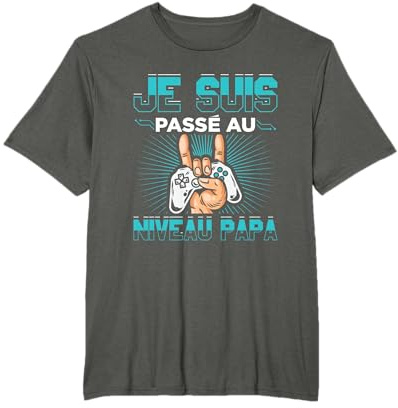 Gamer T-shirts Gaming Homme Papa Gamer Cadeaux Jeux Vidéo T-Shirt