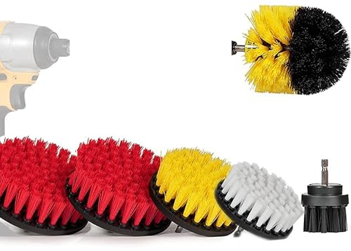 SEGURCARS | Brosses pour perceuse électrique Polyvalente 6 pièces, Nettoyage de Meubles rembourrés, Automobile, Nautique, Jantes en Aluminium, canapés, Tapis, etc.
