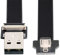 xiwai 0,2 m nach unten abgewinkelter USB 2.0 Typ-A-Stecker auf Micro-USB 5-poliger Stecker, Datenkabel, flach, flach, FPC-Kabel für FPV, Disk und Telefon