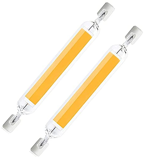COITROZR R7s LED 78mm Dimmbar, 10W Ersatz 80W Halogen Leuchtmittel, 360° Abstrahlwinkel, 2 Stück Warmweiß 3000K Stablampe