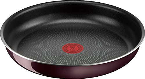 Tefal L43906 Ingenio Neo Vintage Bordeaux Intense Frying Pan with Handle Removable, 11.0 inches (28 cm), Non-Stick