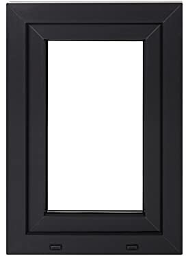 Komforta Fenster Weiß/Anthrazit - Alle Größen Kellerfenster BxH 1000 x 1200 mm - Garagenfenster/Gartenhaus Fenster PVC BxH 100 x 120 cm 3-fach Verglasung-Din Rechts-Dreh Kipp Kunststofffenster-B2B