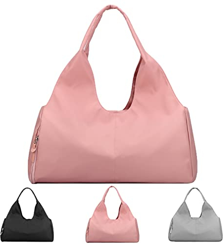 SIVENKE Sac de Sport pour Homme et Femme avec Compartiment à Chaussures et Compartiment Humide, Sac de Voyage, Sac de Loisirs, Sac de Gym, Sac de Shopping, Rose