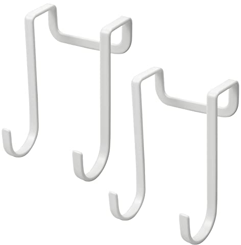 2 Piezas Perchero para Puerta, Gancho Puerta, Ganchos Sobre la Puerta, Percha Puerta Z Reversible, Colgadores de Puerta Ganchos del Cajón Gancho para Puertas para Baño Cocina Puerta Armario Cajón