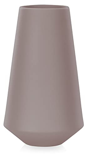 AmeliaHome Vase aus Keramik Dekovase Tischvase Dekoration Burmilla Kakao