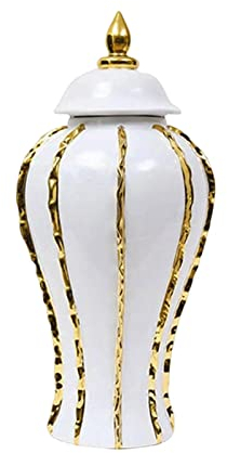 MagiDeal Traditioneller Ingwerglas-Organizer aus Porzellan, Aufbewahrung, Blumenhalter, Keramik, Blumenvase, Tempelglas für Party, Zuhause, Wohnzimmer