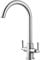 Peppermint Kitchen Taps Mixer Chrome Monobloc Kitchen Sink Tap Dual Lever Mixer Taps 1 Hole 360° Swivel Spout Swan Neck Sink Mixers Tap for Modern Kitchens
