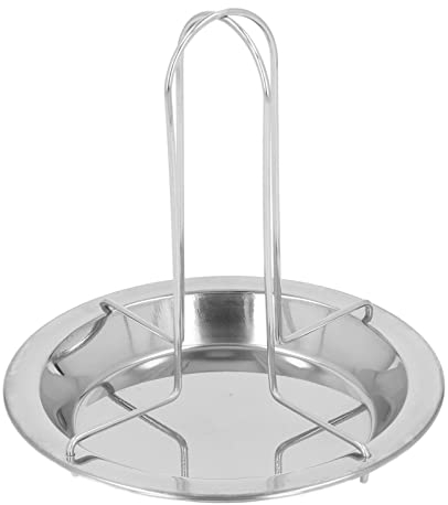 SPYMINNPOO Asador Vertical de Pollo de Acero Inoxidable, Estante Grueso para Evitar Palos, Asador de Pollo con Estante para Acampar