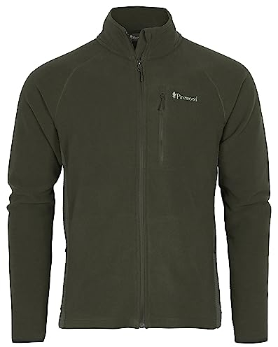 Pinewood Air Vent Fleece Jacke für Herren. Zum Wandern, Trekking, Jagd, Hundesport und vielen Outdoor-Aktivitäten (DUNKELGRÜN, XXL)