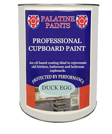 Palatine Professional Cupboard Paint - Satin Finish - Oil Based scratch, scuff & water resistant (5L, Pale Grey)