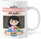 Caribu design Tazza Professoressa Maestra Personalizzata con Nome e Colore Capelli - Idea Regalo Personalizzabile Divertente - Compleanno, Natale, Laurea, Scuola, Liceo fine anno (Professoressa Donna)