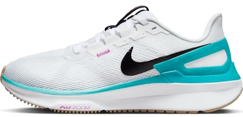 Nike Laufschuh W Air Zoom Structure 25, Weiss Orange, DJ7884-103, 40.5 EU (9 US)