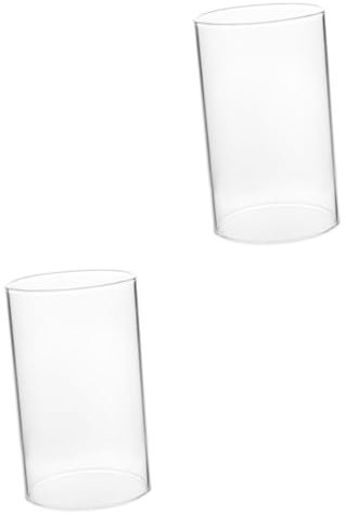 IMIKEYA 2stücke Kerzenhalter Transparent Offene Flamme Kerzenzylinder Für Romantische Dekoration Windgeschützt Zubehör Für Wohnzimmer Und Hochzeiten