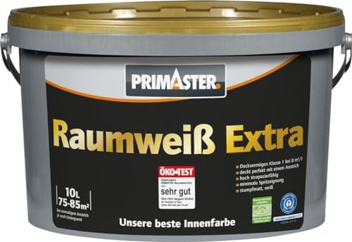 Primaster Raumweiß Extra konservierungsmittelfrei 10 L weiß matt Innen- & Außenfarben