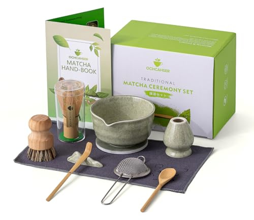 Ochcahser Matcha Whisk Set, Complete Japanese Matcha Kit for beginner
