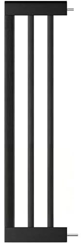 Zubehör Babyschutzgitter PEFC Buchenholz von BOMI | Verlängerung 20 cm | Verbreiterungen Türschutzgitter | Extensions Klemmgitter für Babys, Kleinkinder & Tiere Türgitterverlängerung in Schwarz
