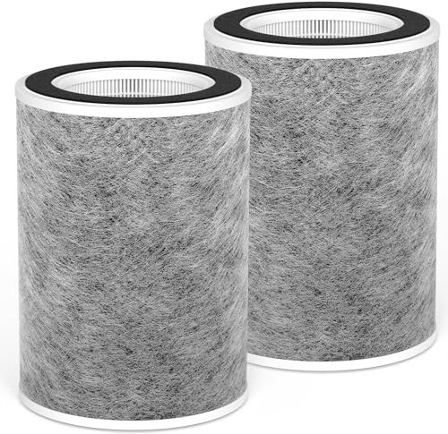 HP202 HP201 HEPA-Ersatzfilter kompatibel mit Shark Clean Sense HP200 HP201 HP202 HP232 Neverchange HP301 HP302 UA205 HC502 AP1000 Luftreiniger MAX, Teilenummer HE2FKBAS, HE2FKBASMB, 2 Packungen