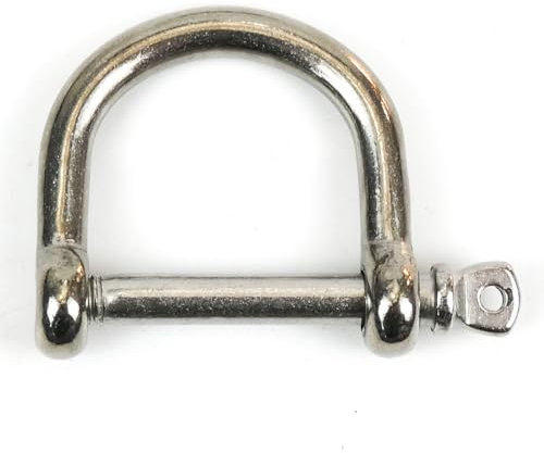 DAUMLINK® 2 Grilli a D larghi, in acciaio inox A4/Aisi 316 (2 pezzi) come connettore di catene o lampade ad occhielli (5 mm)