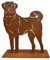 Terma Stahldesign Rost Hund Lebensgroß Handmade Germany Tolle Gartendeko aus Metall Figur Geschenk Rostfigur Gartenfigur, Hundegrab (Kangal)