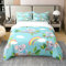 Koala 100% Natürliche Baumwolle Bettbezug 135x200,Zweig Blatt Tröster Abdeckung,Regenbogen Himmel Wolke Bettwäsche Set,Kawaii Cartoon Tier Bett Set Schlafzimmer Dekor,Blau Grau Grün Rosa