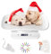 Digitale Haustierwaage,Hundewaage 15Kg (±1gram), LCD Digitale Katzenwaage mit 4 Wiegemodi (kg/oz/lb/ml), Tierwaage für Kleine Tiere mit Maßband, Karten und Halsband,für Katzen,Haustiere, Küche(15KG)