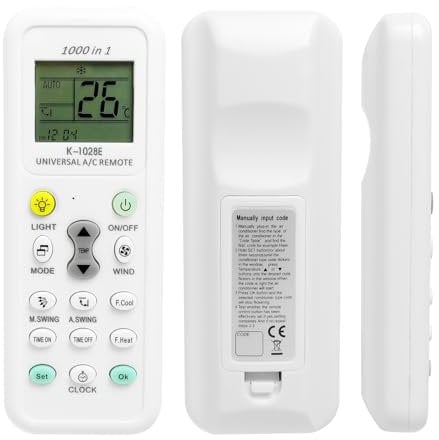 Telecomando Universale Condizionatore Climatizzatore per LG, Gree, Midea, Toshiba, Haier, Daikin, Hitachi, Sharp, Mitsubishi, Samsung, Hisense, Fujitsu e Oltre 1000 Marchi A/C Controller