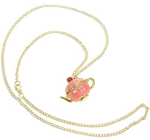 LIFKOME Teacup Pendant Necklace for Women 3d Layered Necklace Decorative Present for Her