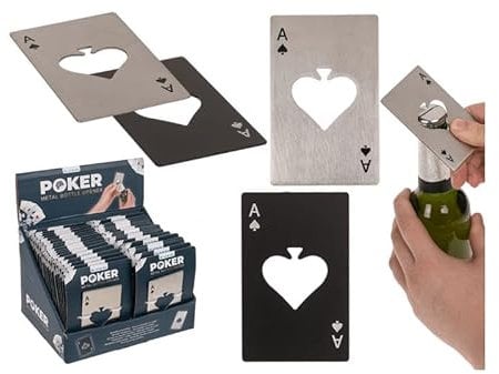 Metall-Flaschenöffner, Poker,