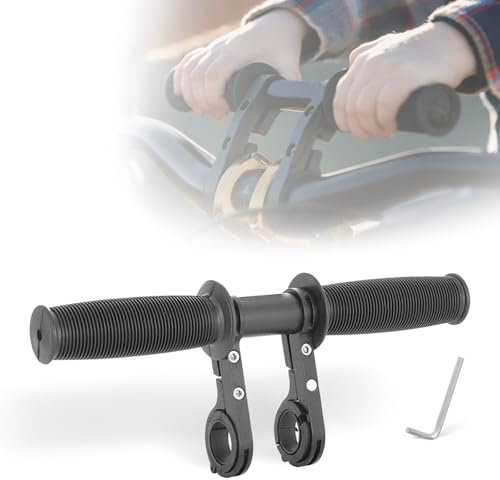 HANEVEAR Fahrrad Lenker Erweiterung, 2 in 1 Fahrradgriffe Lenker Extender für Kinder, MTB-Lenkerbefestigung für Radfahren mit Kindern, GPS, Kamera, Taschenlampe Gemeinsames Fahren genießen