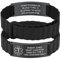 Medical Alert Bracelet for Men Women - Personalised Black Silicone Magnetic Strap Medic ID Wristband Engraved Emergency Health Infor, Customised Adjustable Medical ID Bracelet for Diabetic Allergy