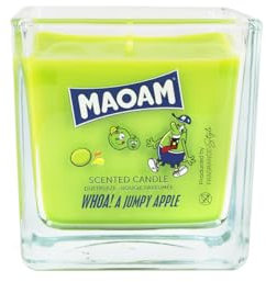 Maoam Duftkerze im Glas | Jumpy Apple | Duftkerze Apfel | Hochwertiges Wachs & lange Brenndauer | Geschenkidee Freundin, Familie (200g)