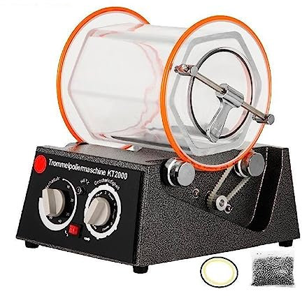 1Kg 5Kg Rotary Tumbler Surface Polisseuse Bijoux Tambour Machine De Polissage KT2000 KT6808 Tumbling Mini-Tumbler Outils De Finition,Puissant et efficace(Capacity - 1 kg)