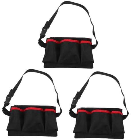 FRCOLOR 3 Stück Physiotherapeut-Masseur-Gürteltasche tragbar Muskel Lotion-Gürteltasche Massageölhaltergürtel Gürteltasche mit ätherischen Ölen Aufbewahrungsbeutel für Flaschen Stoff