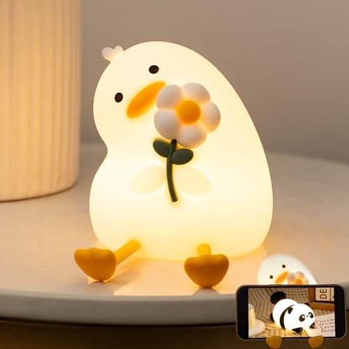 big face rabbit lampe,Existenzkrisen Ente Lampe,duck Nachtlicht,kinder Nachtlicht Lampe,silicone Night Light,Dimmbar Nachttischlampe,LED Nachtlicht Kinder Wiederaufladbar,Geschenke Für Jungen,Mädchen