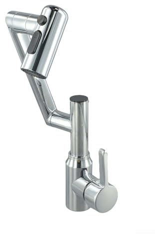 Robinet à affichage numérique, robinet de lavabo de salle de bain avec lecture intelligente de la température, rotation à 360 degrés pour salle de bain et cuisine (argenté)