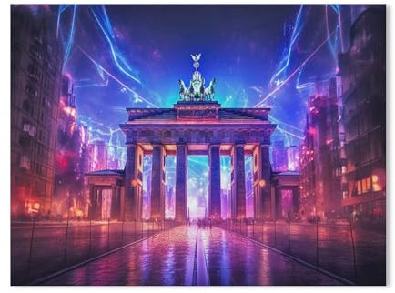 1000 Puzzles Für Erwachsene，Brandenburger Tor - Berlin，Freizeit Unterhaltung Kinder Spielzeug Zuhause Dekoration Art（38x26cm）-AD57