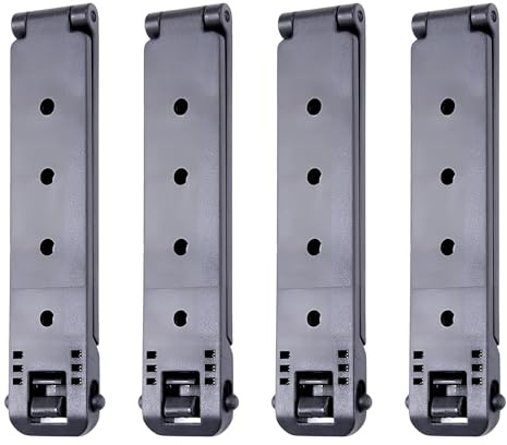 HolsterBuilder Molle Attachment – Quick Locking Belt Clip with Mounting Hardware for Holsters, Mag Pouches, Knife Sheaths, Vests – Available in Size (1, 2, 3, 5) & Pack (2 & 4) – USA Made
