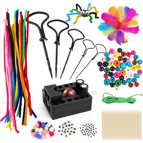 Kastanienhandbohrer 1.5-5 mm Kastanienbohrer Kinder Set, 317 tlg Kastanienset zum Basteln mit Kastanien, Kastanien Bastelset Kinder mit Kastanienhalter, Kastanienhalter Bastelset, Handbohrer Kastanien