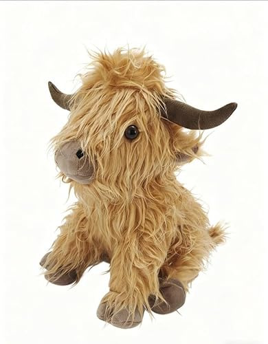 A2Z Highland Cow Door Stopper Faux - Door Stopper 1553 Highland L.Brown | Weighted home accent for room entry, floor protection and cosy styling