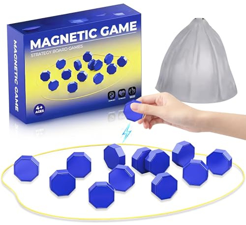 Magnetisches Schachspiel, Tragbar Magnet Schach Mit Spielseil Und Aufbewahrungstasche, Magnetsteine Spiel Tischspiele Denken Fördern, Puzzle Checkers Spiel Für Familienfeiern, Camping, Party (B)