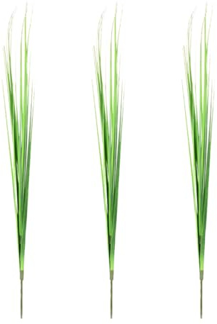Hemobllo 3pcs Artificial Onion Grass Stems for Flower Arranging Material, Realistic Simulation Onion Grass Leaves in Green Plastic, Easy to Take Care for Vase Decor and Long-term | Greenery for Wedding Decor, Wreath Material, Modern Pastoral Nordic Natural Style