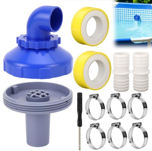 ZUZGO Pool Einlaufdüse 32mm Pool Düsen 360° Drehbar Pool Auslassdüse Ø32/38mm Einlaufdüse Pool Düse Auslass Ausströmer Zubehör
