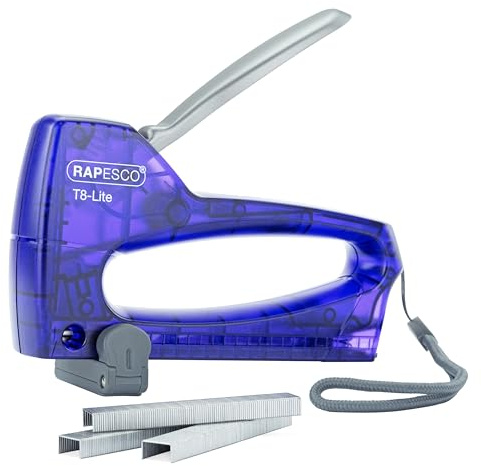 Rapesco 0956 T8-Lite Staple Tacker with 300 13 / 6mm Staples, Purple