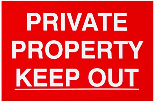 Scan 1652 - Cartello Private Property - Keep Out, in PVC, 300 x 200 mm
